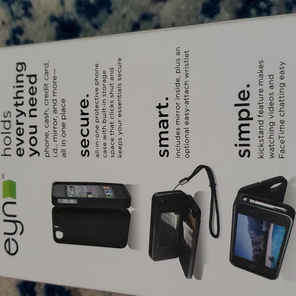 Eyn iPhone 4 4S Phone Case Wallet Wristlet With Storage Space & Mirror - Purple - Picture 6 of 8